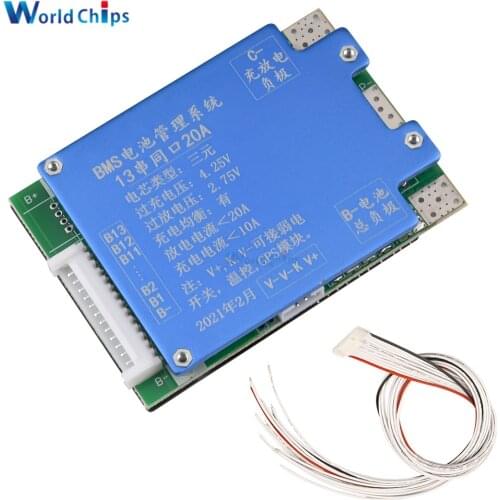 BMS 13S 48V 20A/40A Lithium Battery Protection Board Balance BMS PCB Common Port For E-bike Ebicycle Charging