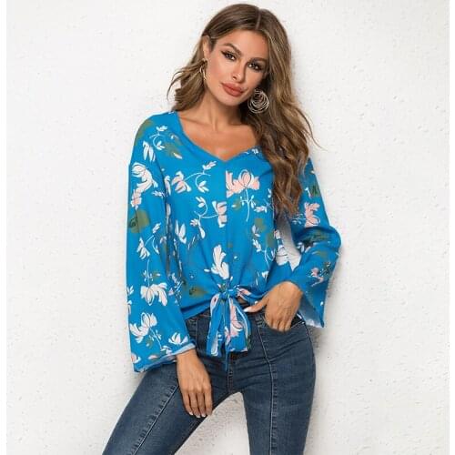 Women Chiffon Blouse Shirt 2021 Female Clothing Long Sleeve Blusas Chiffon Womens Office Blouses Print Lady Top