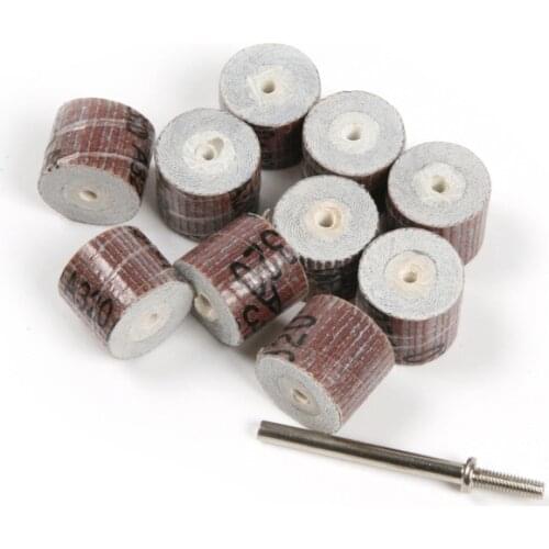 10Pcs 180-Grit 15x14x3mm Flap Wheels Polish Pad For Dremel Rotary Tools