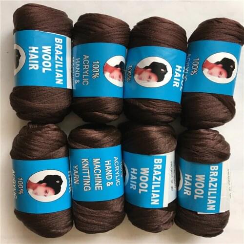 100% Acrylic hand and machine knitting Blended Yarn scale hair 80G brazilian wool hair 12 balls/lot