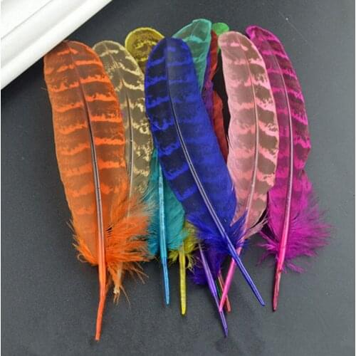 100Pcs/Lot Natural Female Pheasant Feathers for Carfts 4-6"/10-15CM Wedding Feathers Decoration Feather Decor Plumas Carnaval