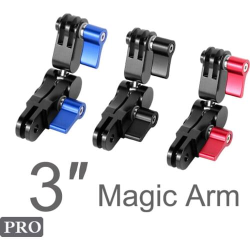 360 CNC Magic Arm Hand Extension Adapter Swivel Joint Helmet Tripod Mount for GoPro Hero 9 8 7 6 Yi EKEN SJCAM DJI Accessories