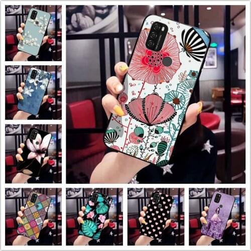 For Blackview A70 Case Phone Cover Soft Silicone TPU Back Cases for Blackview A90 A70 3D Emboss Flower Cases for Blackview A90