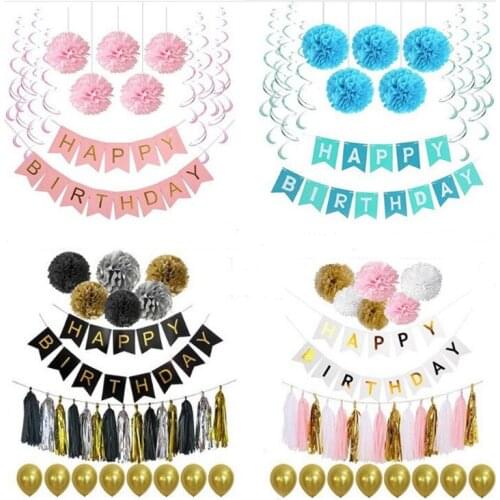 Birthday Lace Paper Flower Ball Fringe Spiral Charm Birthday Party Wedding Decoration