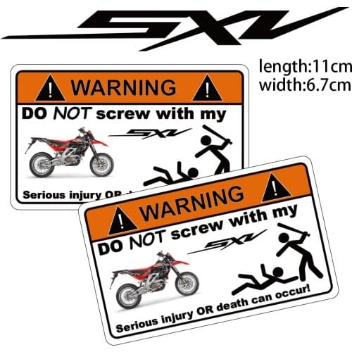 KODASKIN Motorcycle Cheap Creative Warning Sticker Decal for Aprilia SXV 450
