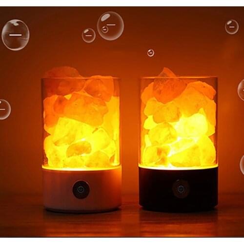 USB Crystal Light natural himalayan salt lamp led Lamp Air Purifier Mood Creator night light table lamp bedroom lava lamp