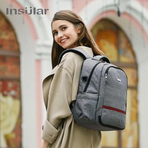 INSULAR Baby Diaper Backpack Brand Large Capacity Baby Nappy Bag Travel Backpack Desinger Nursing Bag
