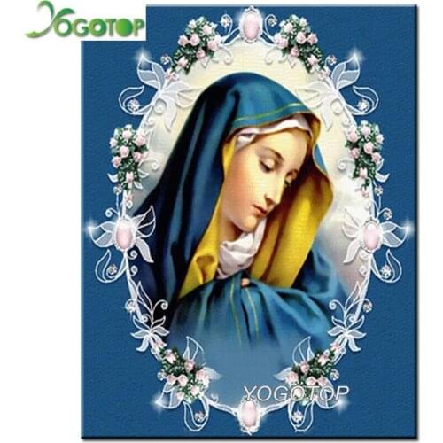 Full Drill Virgin Mary Diy Diamond Painting paar Our lady portrait Rhinestone 5D Embroidery Diamond Mosaic Cross Stitch YY1373