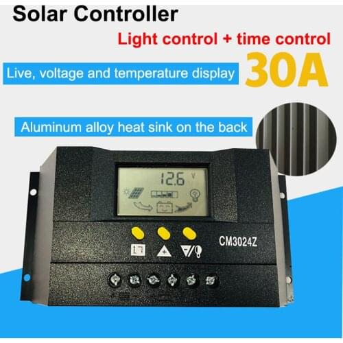 Solar energy controller 12V24V30A50A household automatic conversion photovoltaic panel battery charge and discharge controller