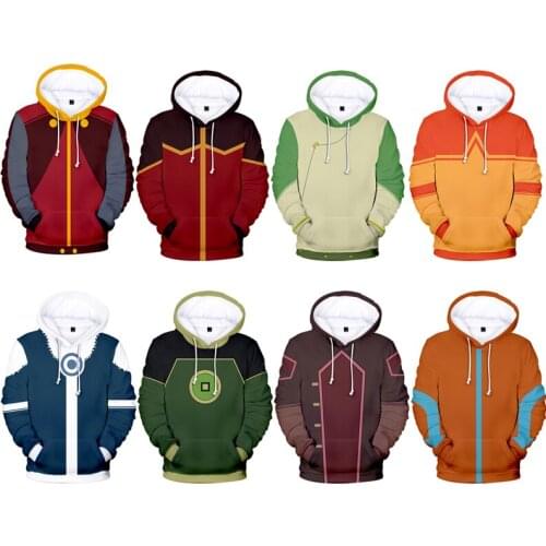 Anime Avatar The Last Airbender Cosplay Costume Aang Katara Printing 3D Hoodies Sweatshirt Men/women Pullover Unisex Fashion Top