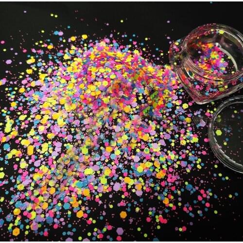 Laser Holographic Nail Sequins 3D Nail art Mix Shining DIY Nail Sequins shiny Nail Art Fairy Chunky Glitter Flakes Mix Shining