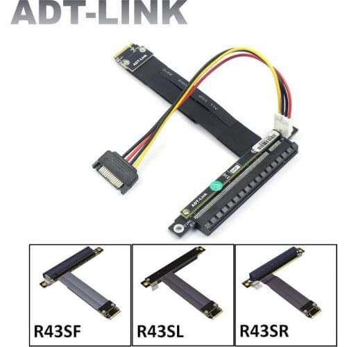 M.2 NGFF Key-M NVME To PCIe 3.0 x16 Extension Cable GTX1080Ti High-End Graphics Card Gen3 16x SATA Cable For BTC Bitcoin Miner