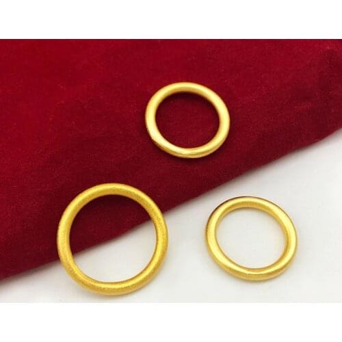 Fashion Korean 14k Gold Ring for Women Men Wedding Engagement Jewelry Couple Rings for Lovers Statement Jewelry Birthday Gifts