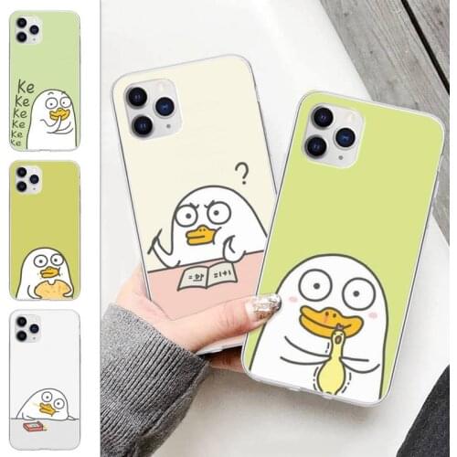Trendy Little Duck Liu Telephone Case For Iphone 11 12 Pro Max 5s 6 6s 7 8 Plus X Xs Xs Max XR SE 2020 Transparent Cvoer