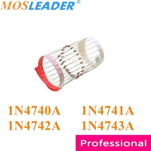 Mosleader 2500PCS DO41 1N4740A 10V 1N4741A 11V 1N4742A 12V 1N4743A 13V 1N4740 1N4741 1N4742 1N4743 1W In the tape without box