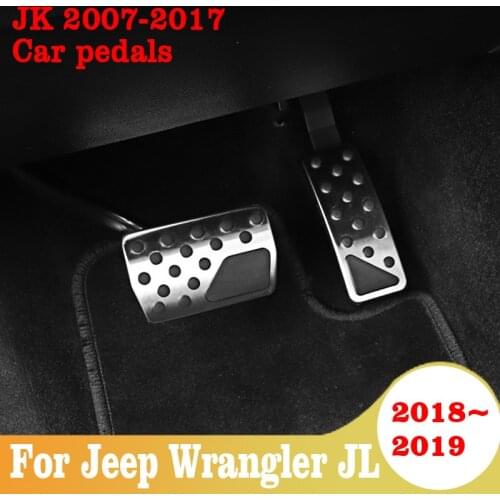 For Jeep Wrangler JL 2018 2019 JK 2007-2017 Car Accelerator Pedal Brake Pedals Non Slip Cover Case Pads Trim Accessories