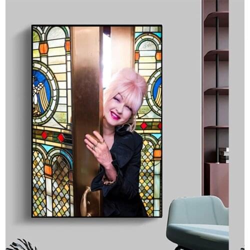 New Arrival Custom Cyndi Lauper Poster Home Decoration Fashion Canvas Fabric Wall Poster 27X40cm30X45cm