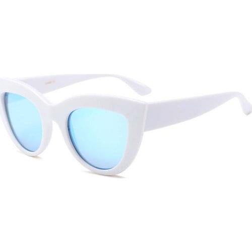 UV400 Goggles Gradient Lens Full Frame Luxury Brand Design Women Sunglasses Cat Style Eye Sun Glasses Retro UV400 Ocean Color