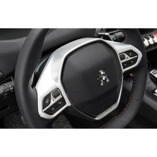 Car ABS Plastic Interior Steering Wheel Cover Trim For 2017 Peugeots 3008 GT