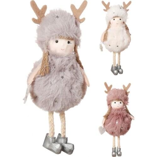 Hanging Pendant Cute Compact Fabric Christmas Tree Stuffed Angle Doll Toy for Home Angel Doll Merry Christmas Gifts for Children