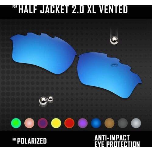 OOWLIT Lenses Replacements For Oakley Half Jacket 2.0 XL Vented OO9154 Sunglasses Polarized - Multi Colors