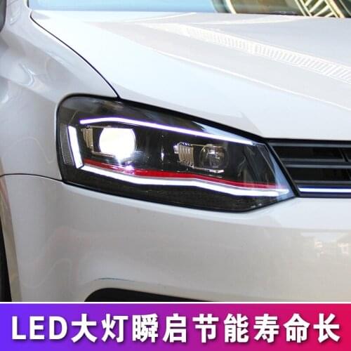 Car Styling for Polo Headlights 2011-2018 Vento LED Headlight New Polo Design DRL Hid Head Lamp Bi Xenon Beam Accessories