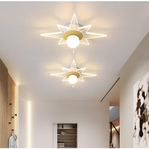 Ultra-thinLight Luxury StyleGolden Aisle Light Simple Led PorchLight Nordic Style Warm Balcony Long Flower-shaped Corridor Light