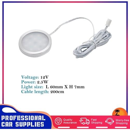 8X12V Interior LED Spot White Lights 2.5W For VW T4 T5 Camper Van Caravan Motorhome White Lights 6500K