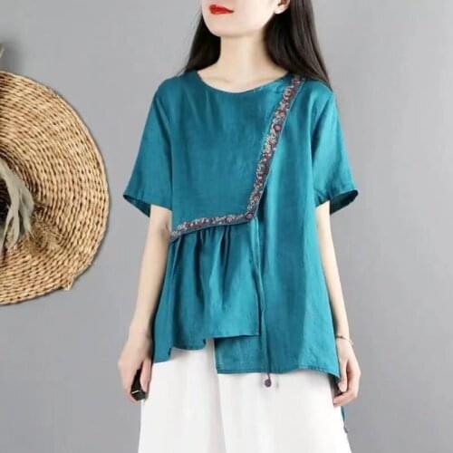 2021 New Summer blouse traditional cheongsam oriental chinese clothing for women tops traditional chinese qipao cheongsam top