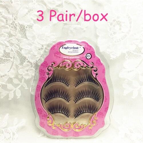 G 100% handmade real mink fur Beauty Fashion Woman Long Bushy Handmade False Eyelashes 3d Natural High-end Fiber Freeshipping