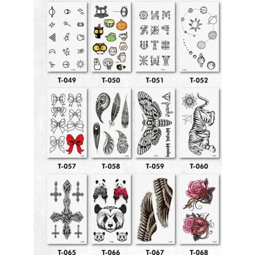 1 Sheet Waterproof Flower Animal Bowknot Temporary Tattoo Sticker Body Art
