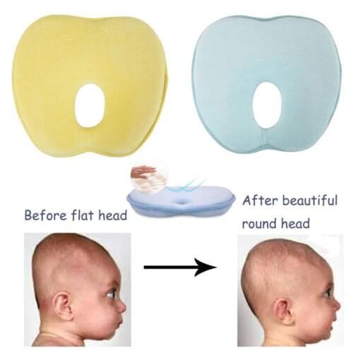 1Pcs Anti Roll Prevent Kids Pillow Neck Support Flat Head Memory Foam Pillows Cushion