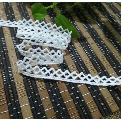 1Yards High Quality Lace Guipure Cotton Lace Fabric Trim 1cm White Lace Ribbon Trimmings For Sewing Accessories dentelle FR22
