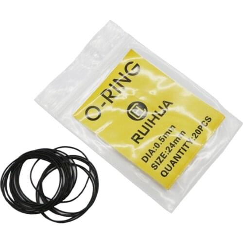 200pcs Watch Back Case O Ring Gasket 0.5/0.6/0.7mm Diameter from 16mm to 34mm Size