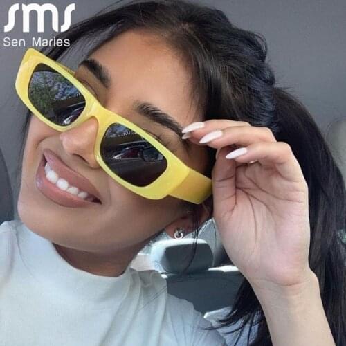 2021 Vintage Rectangle Sunglasses Women Men Steampunk Retro Sunglasses Men Punk Eyeglasses Luxury Brand Designer Eyewear