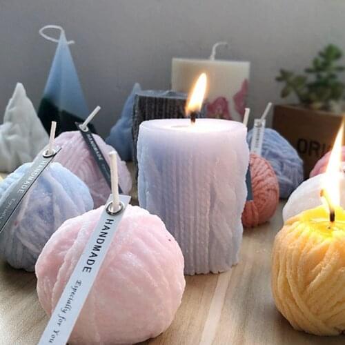 3D Cylindrical Candle Mold Handmade Wax Soap Making Mould DIY Craft Decorating Tool