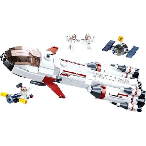 468Pcs SLuban 0925 Expedition Rocket Aerospace Space Assembled Model Boy Assembled Building Blocks Toy Gifts