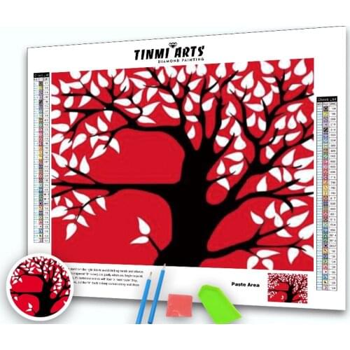 5D Diamond Painting Canvas Cartoon Tree Leaves Full Round Drill DIY Mosaic Cross Stitch Handmade Embroidery Kits Decor Home