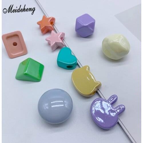 Acrylic Leisure Lovely Cartoon DIY Jewelry Making Beads Bright Pearl Handmade Childrens Headdress Hair Rope Beads