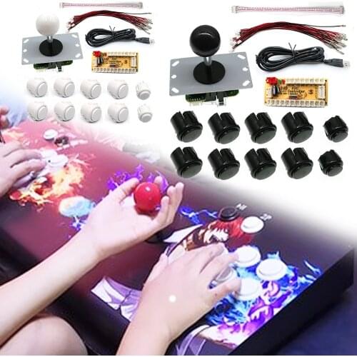 Arcade Joystick DIY Kit Zero Delay Arcade USB Encoder To PC Raspberry Pi Joypad Sanwa Joystick OBSF Push Buttons For Arcade Mame