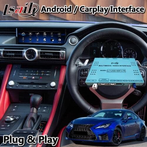 Lsailt Android Car Video Interface for Lexus RCF RC300h RC300 RC 2018-2020 Touchpad Model with GPS Navigation Waze Youtube 32GB