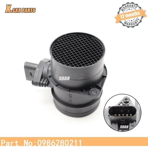 0986280211 Mass Air Flow Meters Sensor For AUDI A3 TT 1.8T 1996-2003 0280218034 0280218035 06A906461E 06A906461EX 0 280 218 034