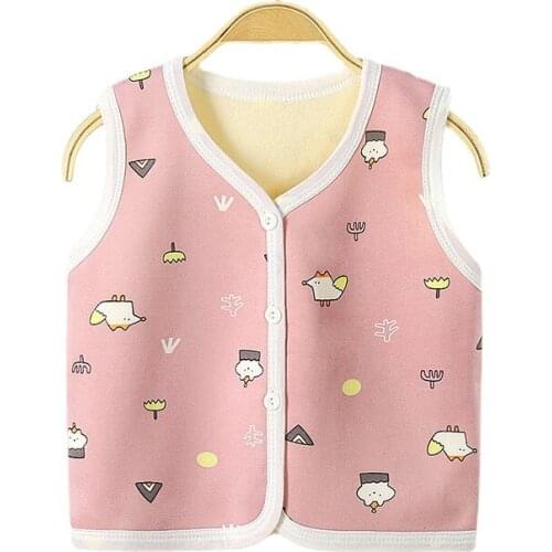Childrens Plush Velvet Clothes Vest Autumn Winter Thickened Clothing Coatsbaby Cardigan Boy Girll Warm Kids Clothes Wear