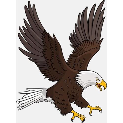 Personality White-Headed Eagle Hits The Sky PVC Automobile Motorcycle Car Sticker Waterproof Reflective Decal,17cm*12cm