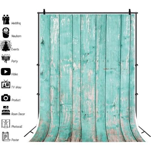 BlueWood Board Floor Vintage Wooden Plank Texture Baby Portrait Backdrop Photography Background For Photo Studio Photophone Prop