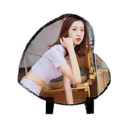 Heart-shaped slate painting photo frame hot transfer stone print crafts supplies blank bright matte / personalized custom litite