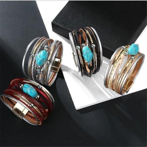 HJUEY Leather Bracelets