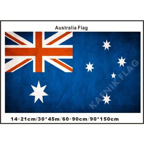 KAFNIK,Custom Australia Antique do the old Flag Retro National Flag 14*21cm/30*45cm/60*90cm(2*3ft)/90*150cm for home Decorative