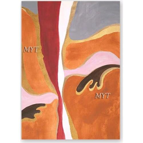 Red Acrylic Texture Canvas Art 100% Hand-painted Simple Design Abstract Oil Painting Wall Decor Panel Art Cheap Import Artwork