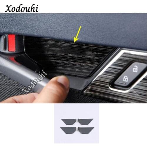 Car Body Cover Stainless Steel Door Inner Internal Handle Bowl Frame Lamp Armrest 4pcs For Mazda CX-30 CX30 2020 2021